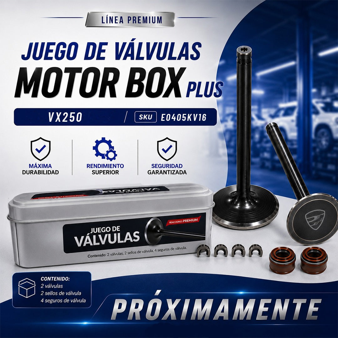 Juego de Válvulas Motor Box Plus — Línea Premium Ya Disponible