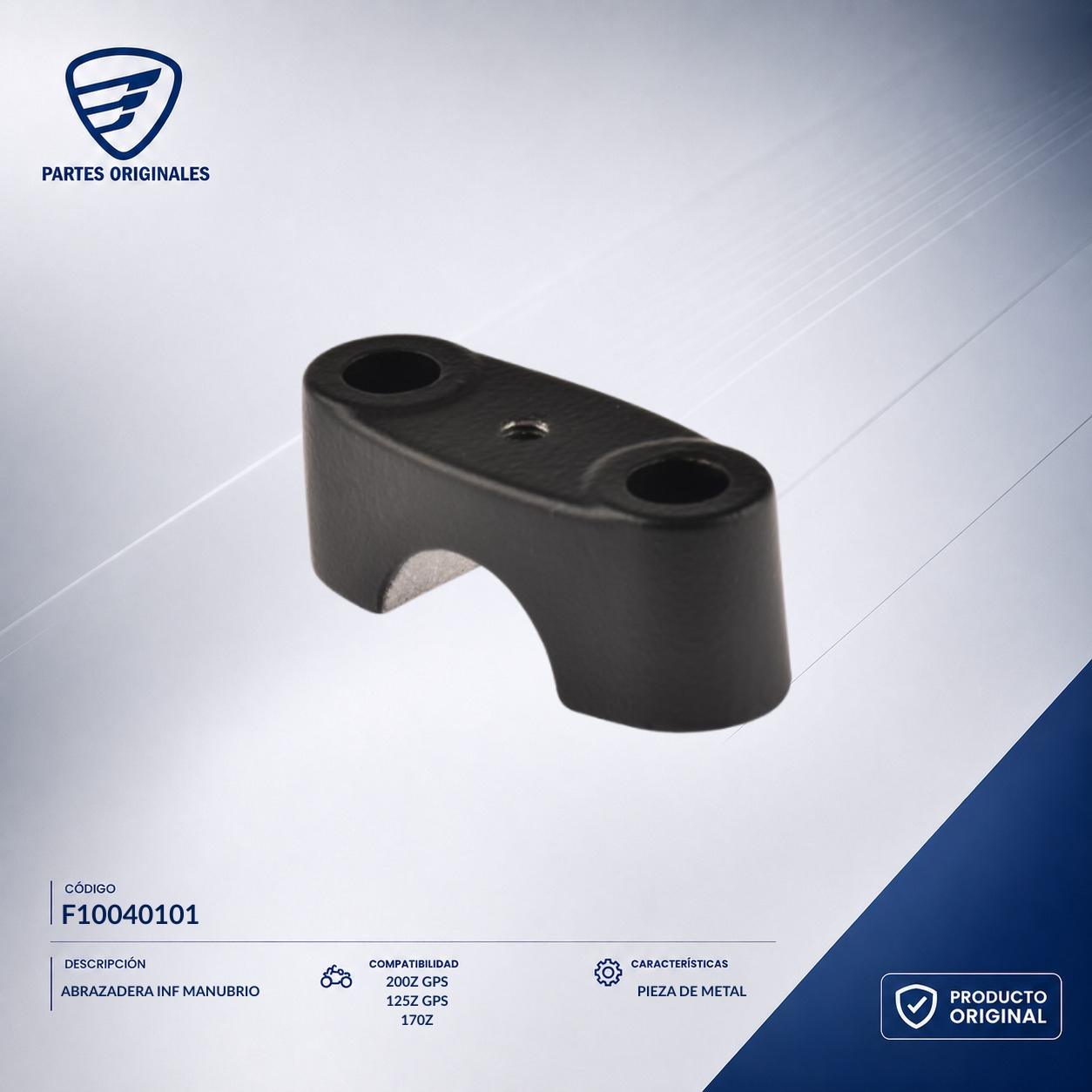F10040101 IABR007 ABRAZADERA INF MANUBRIO 150SZ, 150Z, 170Z, 200Z