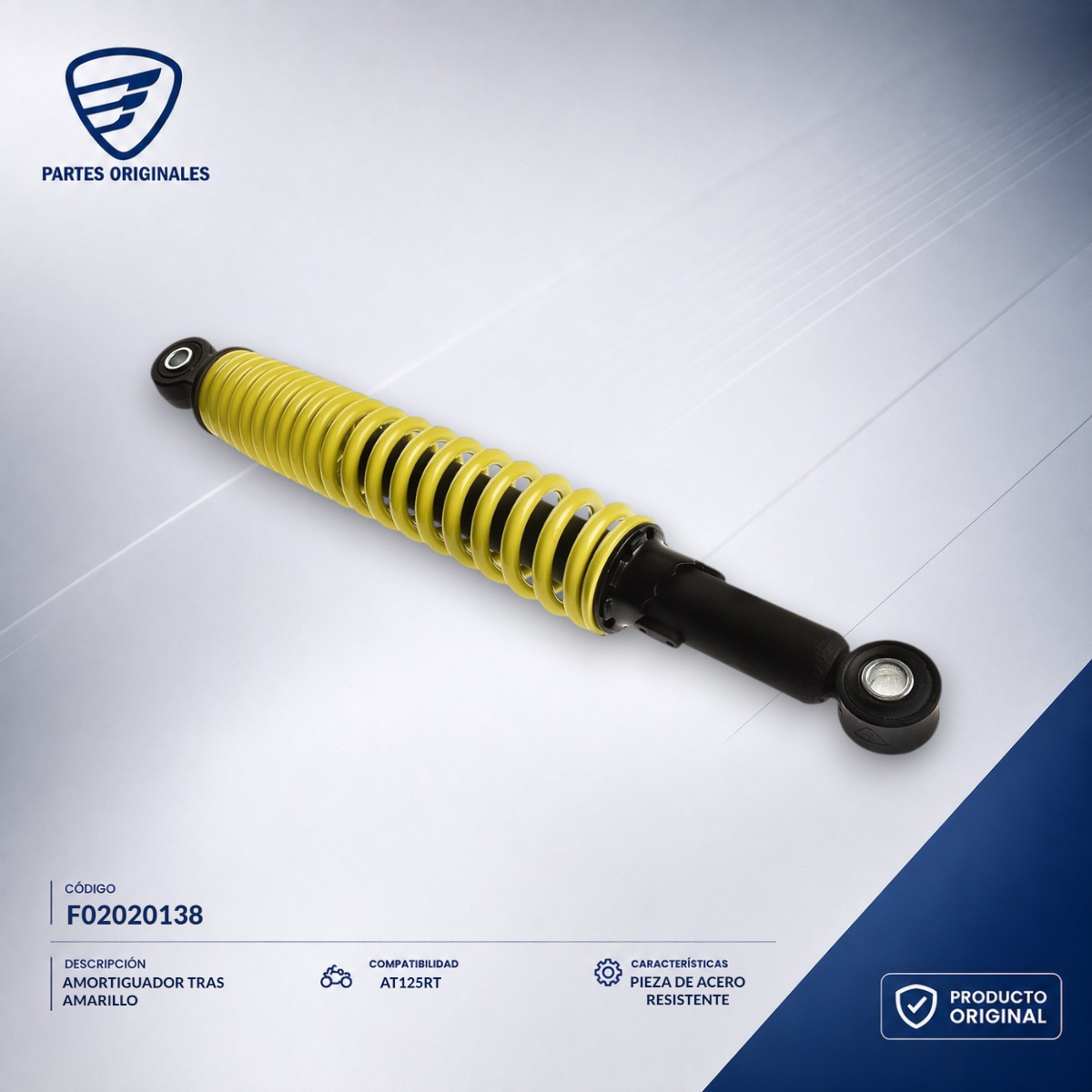 F02020138 IAMO055 AMORTIGUADOR TRAS      AT125 RT  AMARILLO 20, 21, 22