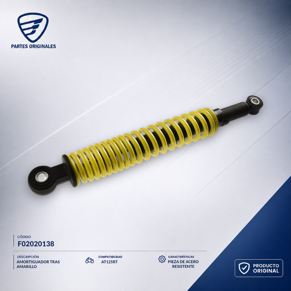 F02020138 IAMO055 AMORTIGUADOR TRAS      AT125 RT  AMARILLO 20, 21, 22