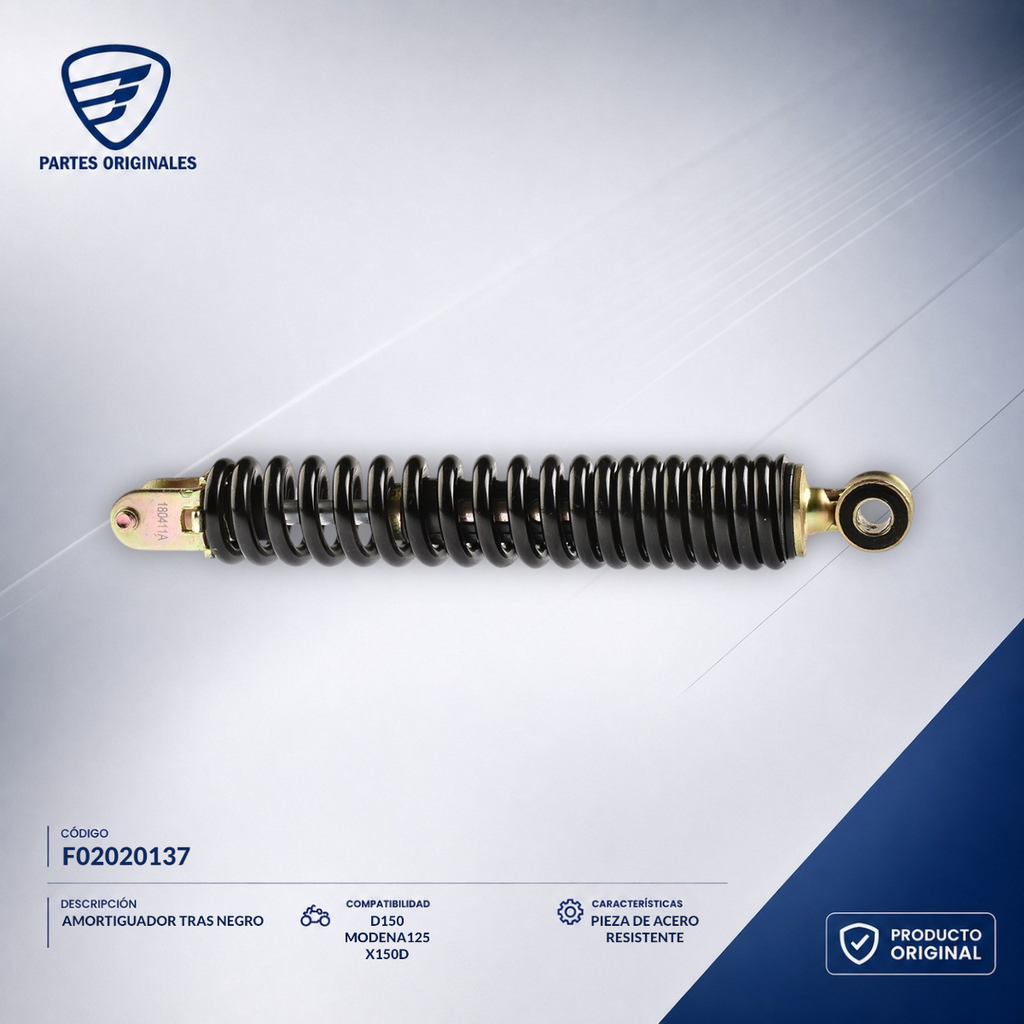 F02020137 IAMO056 AMORTIGUADOR TRAS NEGRO D150, X150D