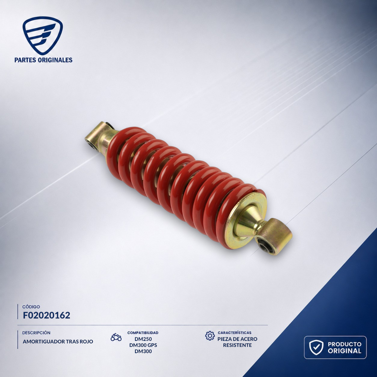 F02020162 IAMO065 AMORTIGUADOR TRAS ROJO ZDM250 ,DM250X