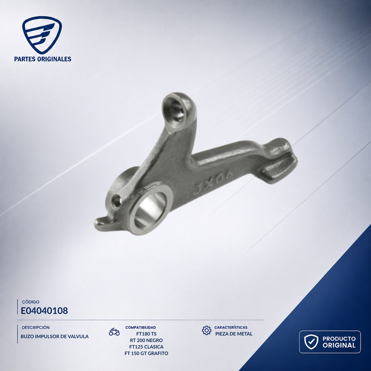 E04040108 IBAL002 BALANCIN SOLO FT180 TS/FT125/150/RC15/RT200 NEGRO/EX200 GT (BUZO)