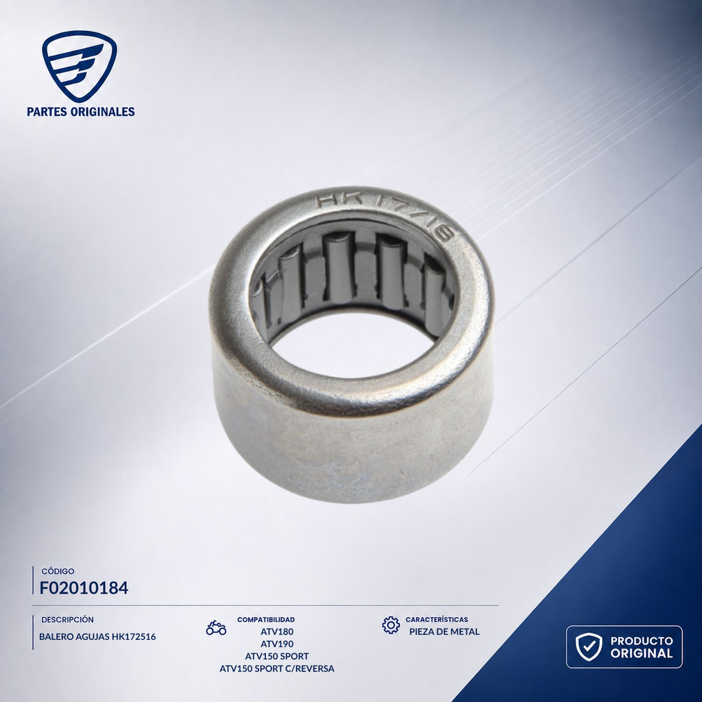 F02010184 IBAL030 BALERO AGUJAS HK172516 ATV150-II, ATV150-II CON REVERSA, ATV150 CON REVERSA
