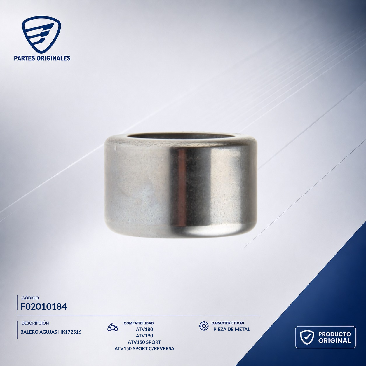 F02010184 IBAL030 BALERO AGUJAS HK172516 ATV150-II, ATV150-II CON REVERSA, ATV150 CON REVERSA