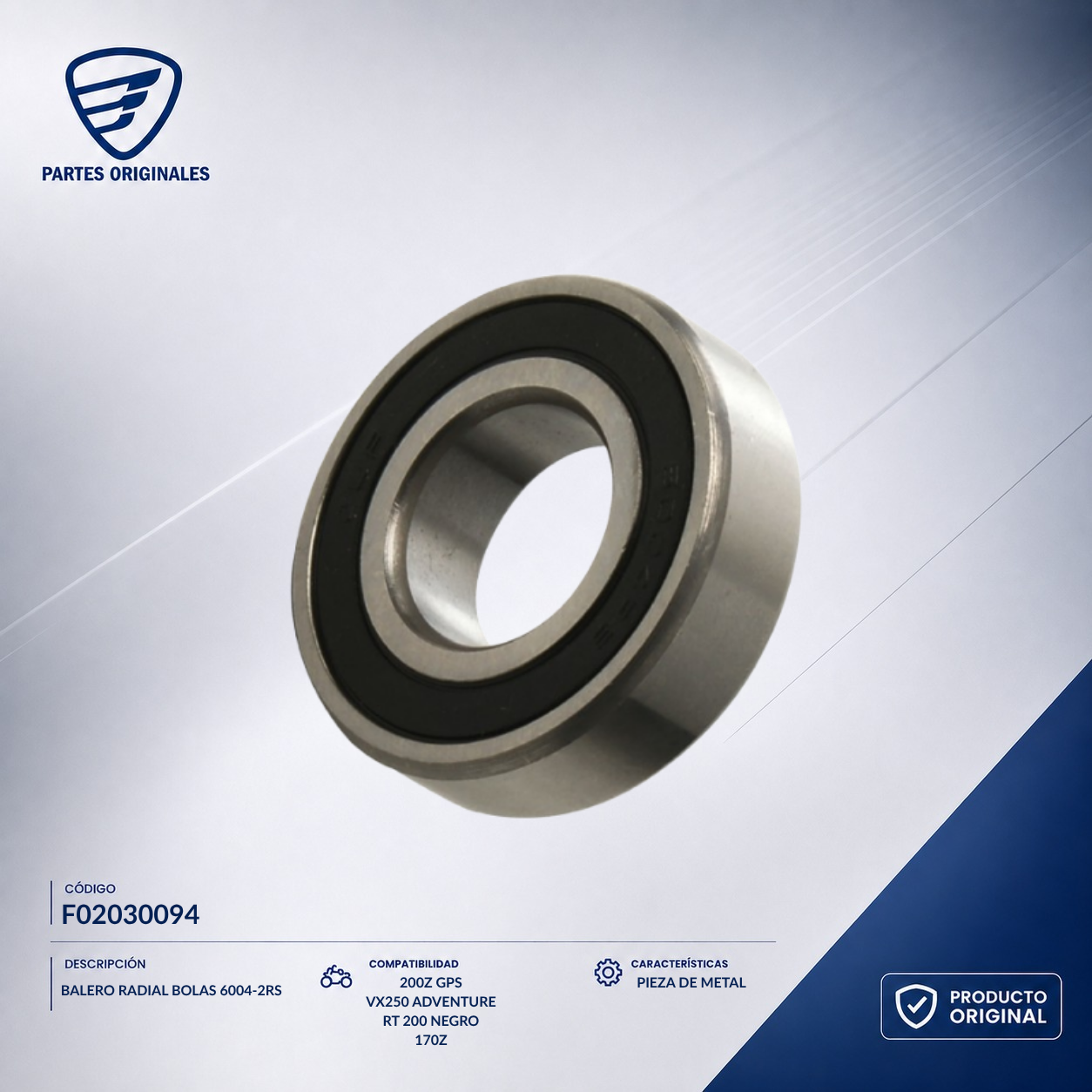 F02030094 IBAL067 BALERO RADIAL BOLAS 6004-2RS 125Z, 170Z, DT125 CLASICA, DT125 SPORT, FT125, FT125 CHAKARERA, FT125 CLASICA, FT125 NEW SPORT, FT125 RASURADA, FT125 SPORT, FT125TS, FT150S, FT150TS, 125ZH, 200Z, DT150 CLASICA, 150Z, FT200
