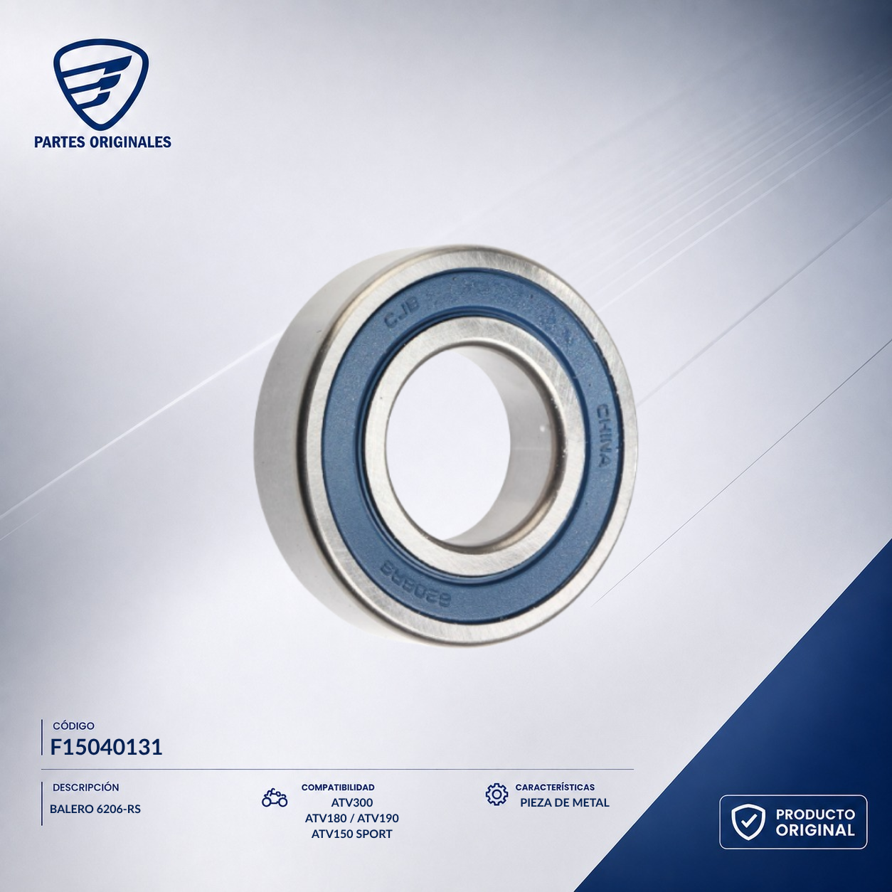 F15040131 IBAL084 BALERO 6206-RS ATV150-II, ATV150-II CON REVERSA, ATV180, ATV200, ATV150 CON REVERSA