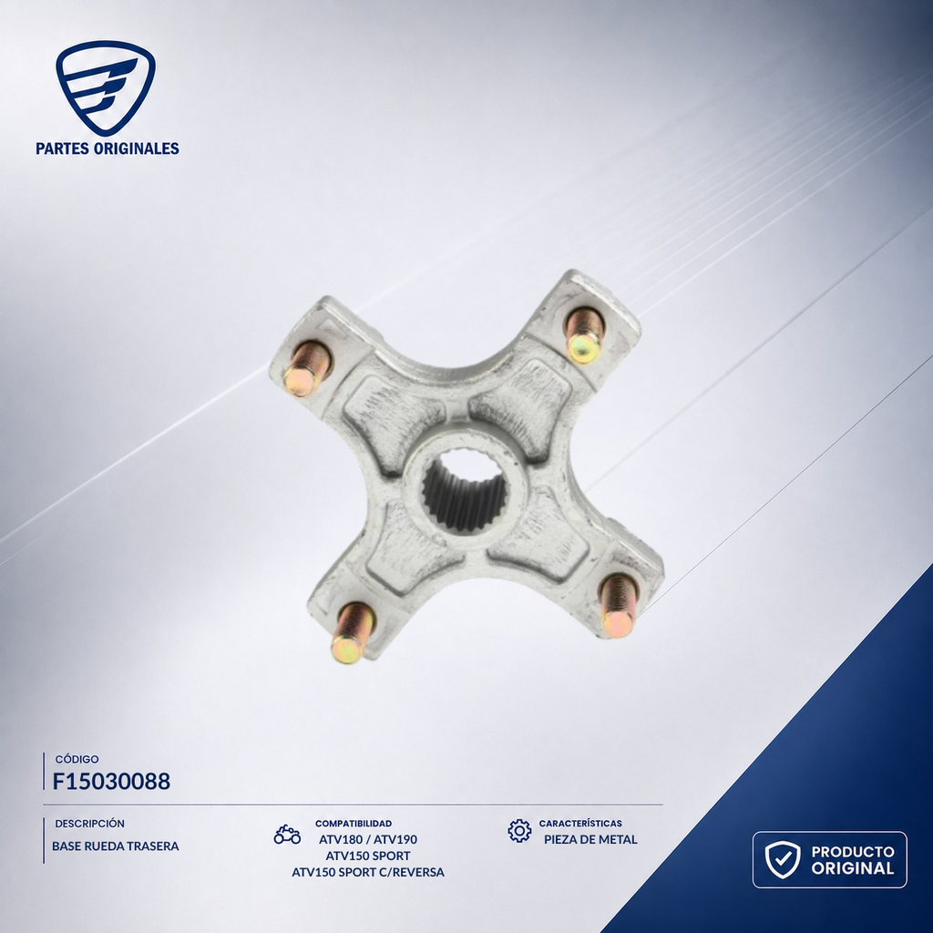 F15030088 IBAS049 BASE RUEDA TRASERA ATV150-II, ATV150-II CON REVERSA, ATV180, ATV200, ATV150 CON REVERSA