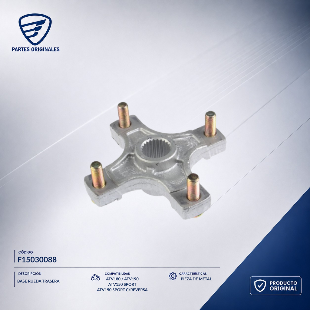 F15030088 IBAS049 BASE RUEDA TRASERA ATV150-II, ATV150-II CON REVERSA, ATV180, ATV200, ATV150 CON REVERSA