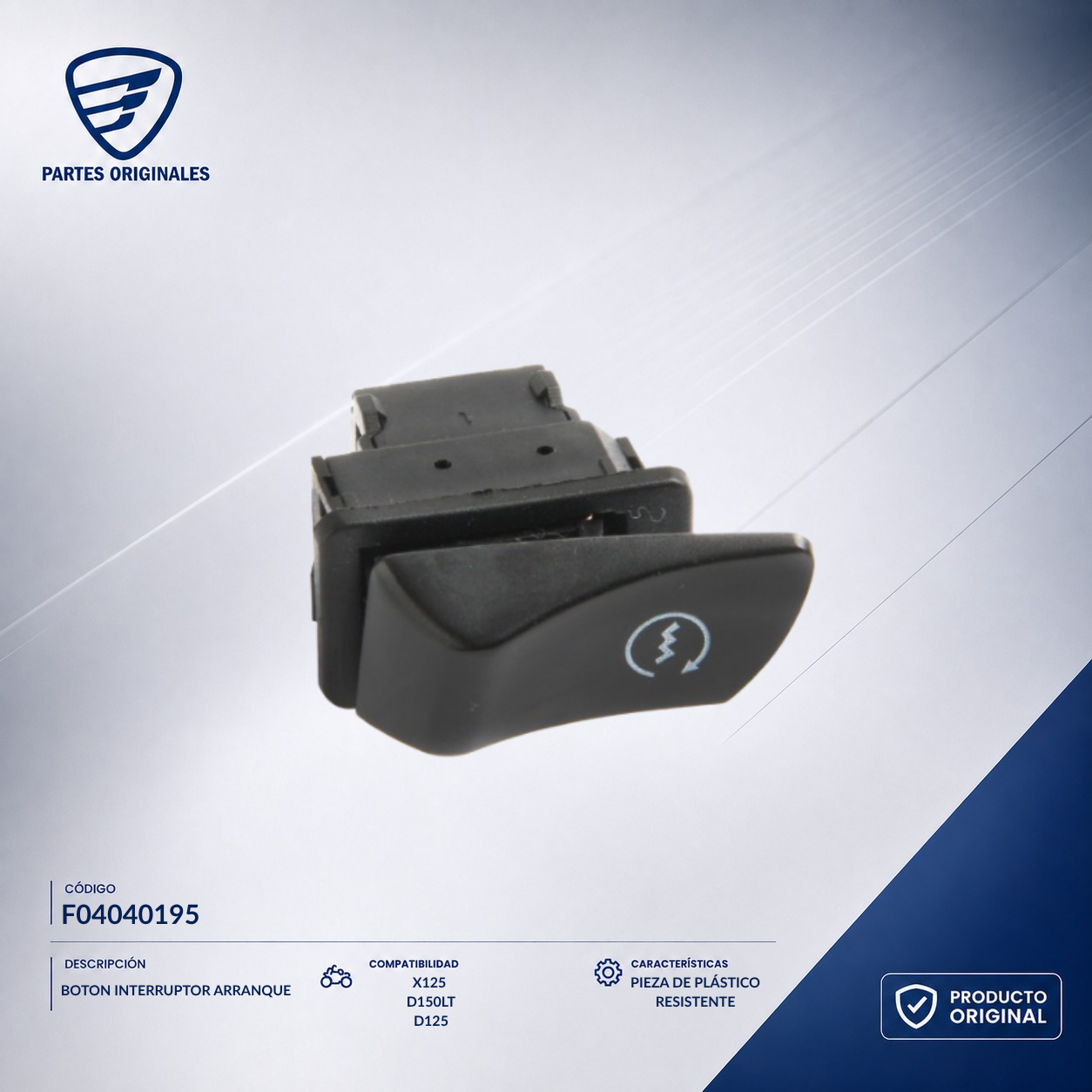 F04040195 IBOT011 BOTON INTERRUPTOR ARRANQUE D125, D150LT