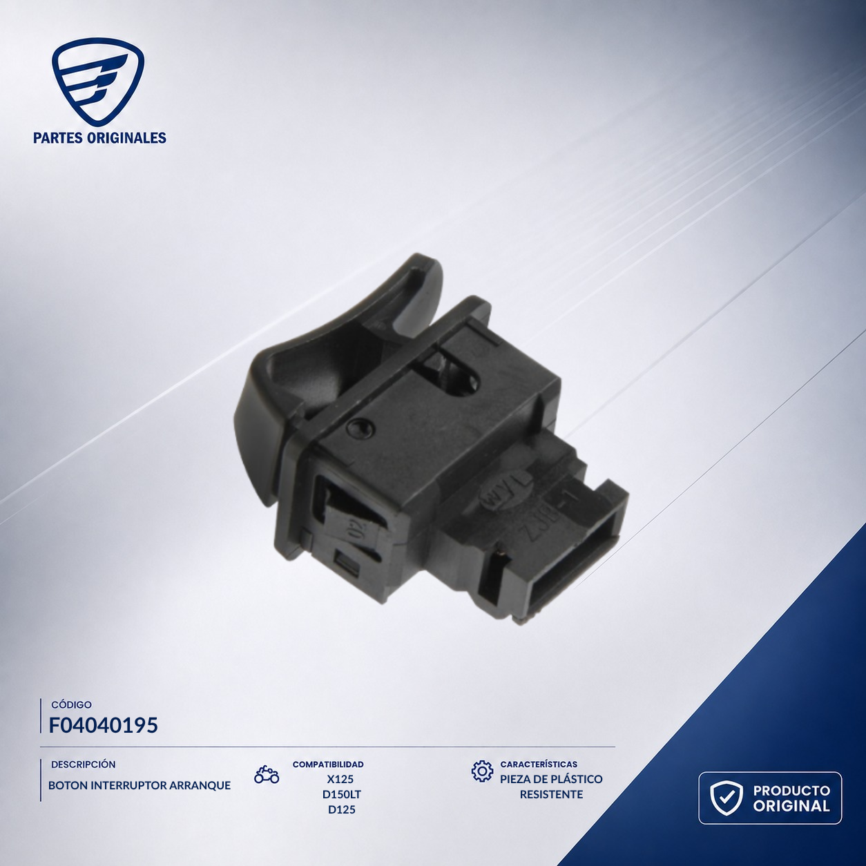 F04040195 IBOT011 BOTON INTERRUPTOR ARRANQUE D125, D150LT
