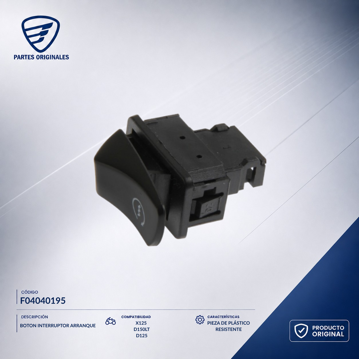 F04040195 IBOT011 BOTON INTERRUPTOR ARRANQUE D125, D150LT