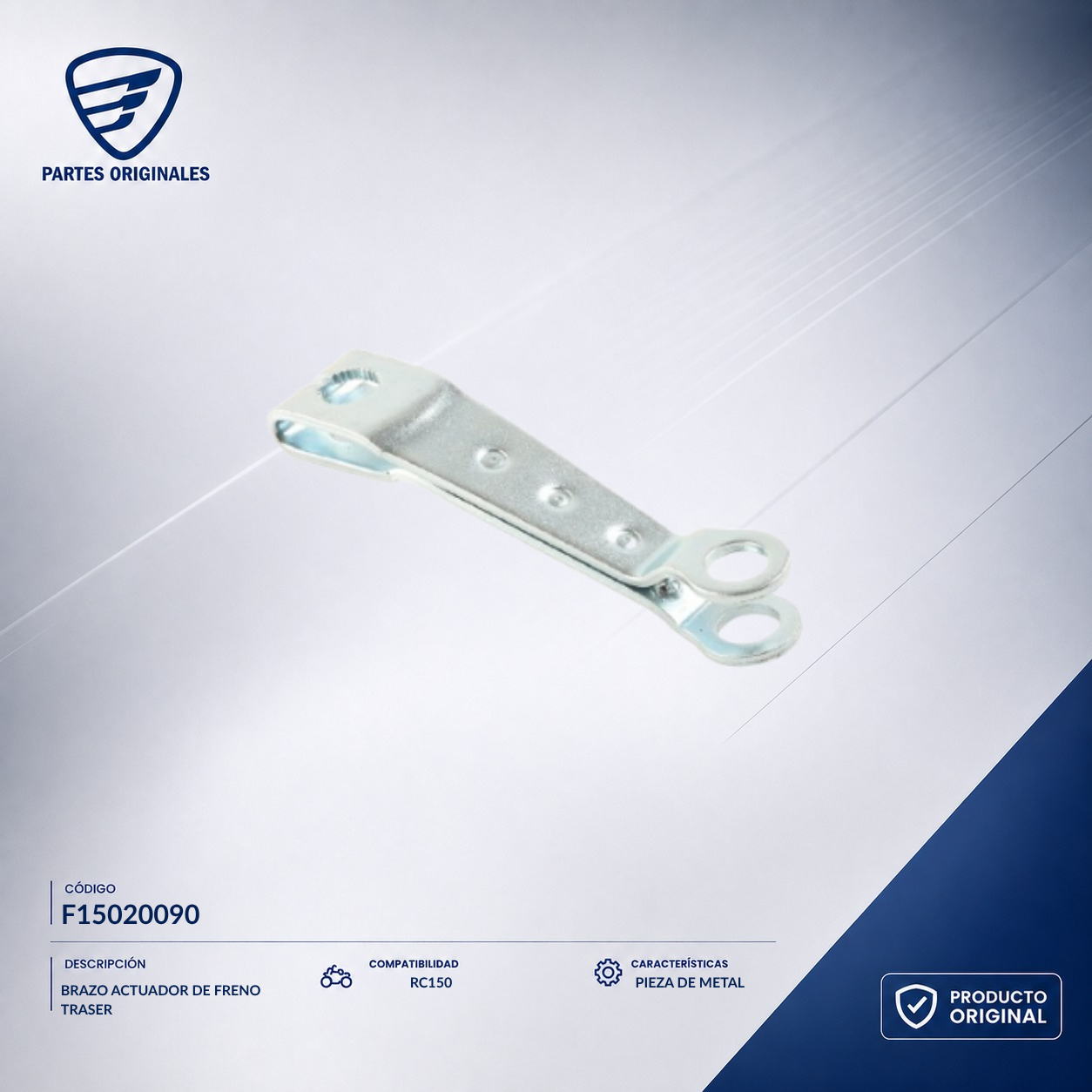 F15020090 IBRA002 BRAZO ACTUADOR DE FRENO TRASER RC150