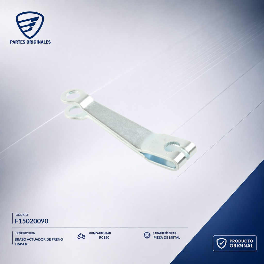 F15020090 IBRA002 BRAZO ACTUADOR DE FRENO TRASER RC150