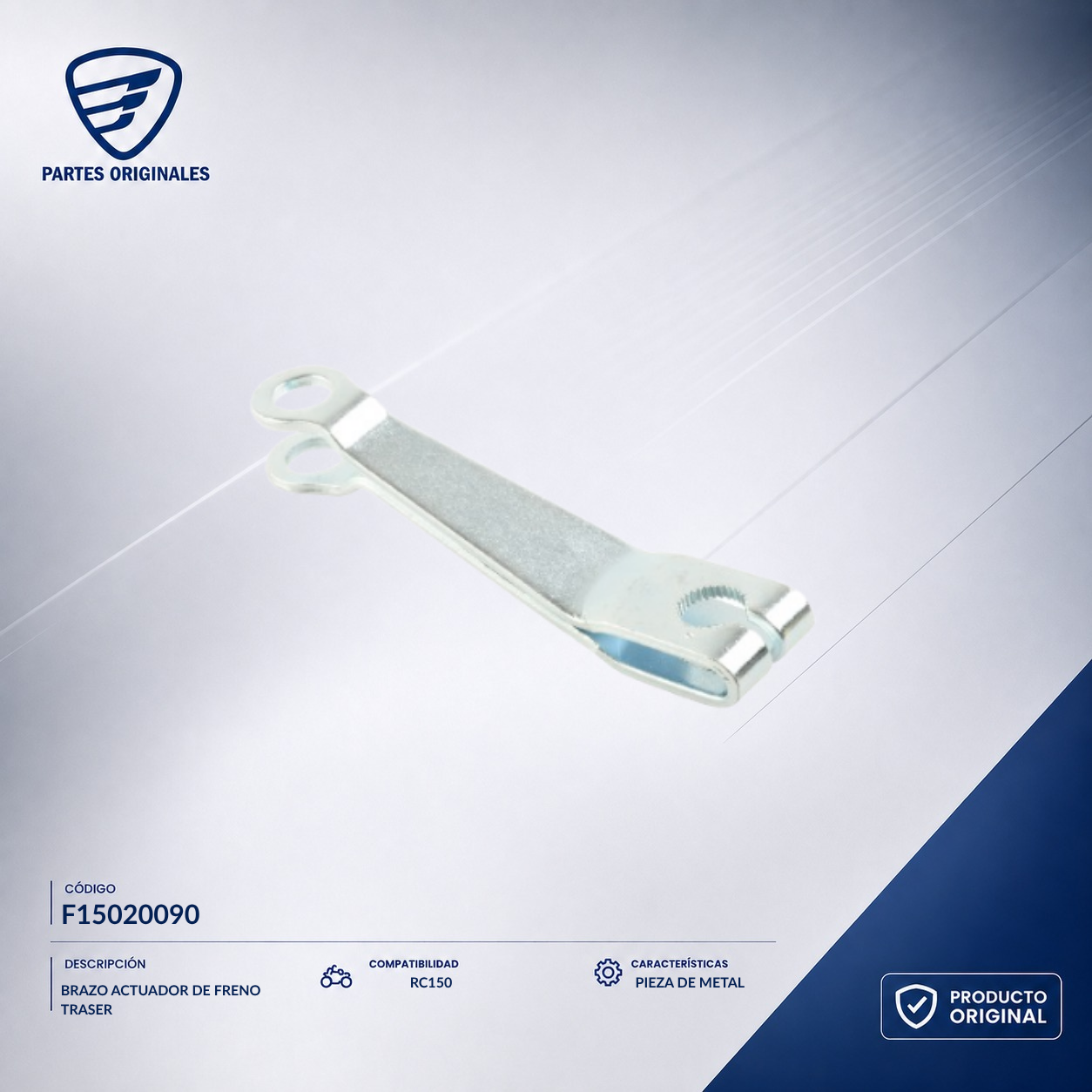 F15020090 IBRA002 BRAZO ACTUADOR DE FRENO TRASER RC150