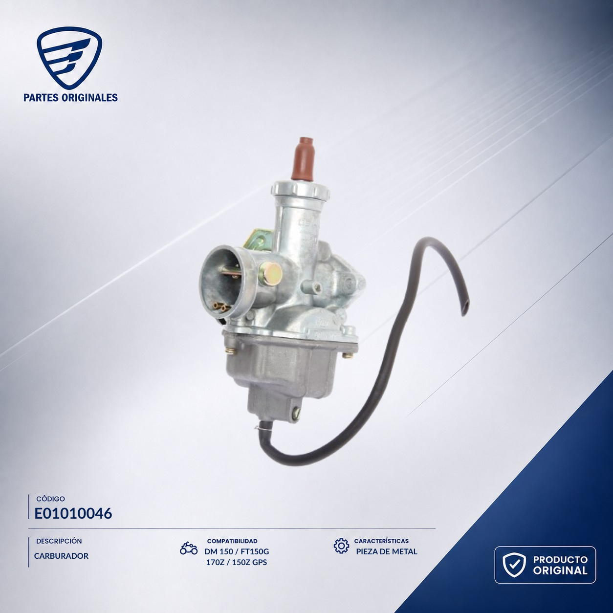 E01010046 ICAR005 CARBURADOR RC150, FT150GTSIII, 150Z, DT150S