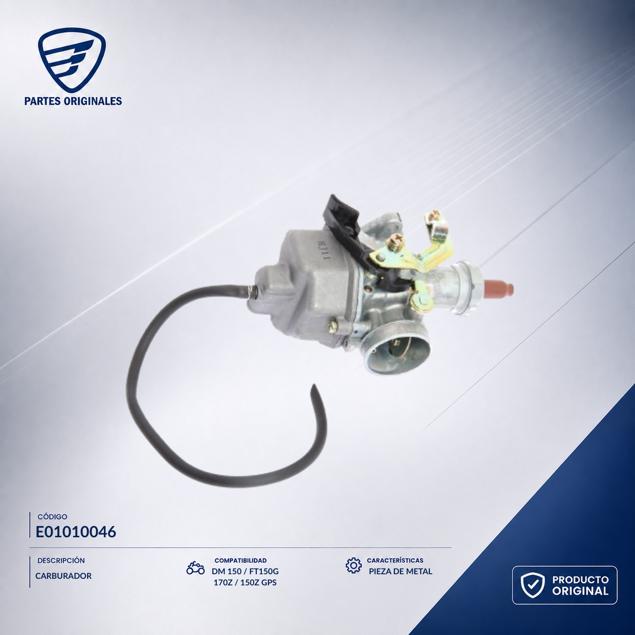 E01010046 ICAR005 CARBURADOR RC150, FT150GTSIII, 150Z, DT150S