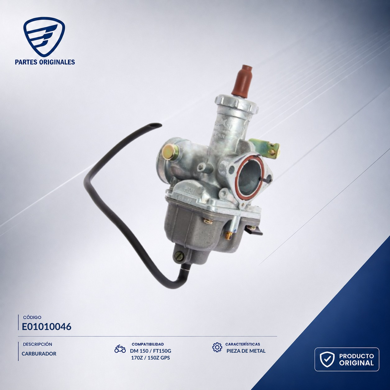 E01010046 ICAR005 CARBURADOR RC150, FT150GTSIII, 150Z, DT150S