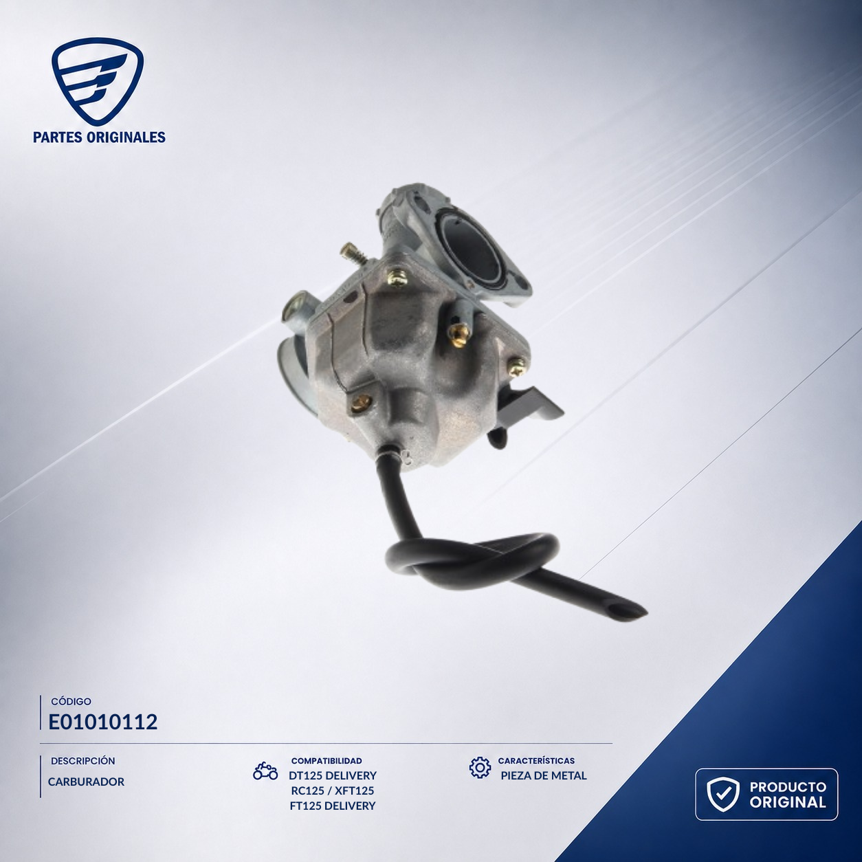E01010112 ICAR006 CARBURADOR 125Z EURO III, FT125 CHAKARERA EURO III, DT125 DELIVERY, FT125TS