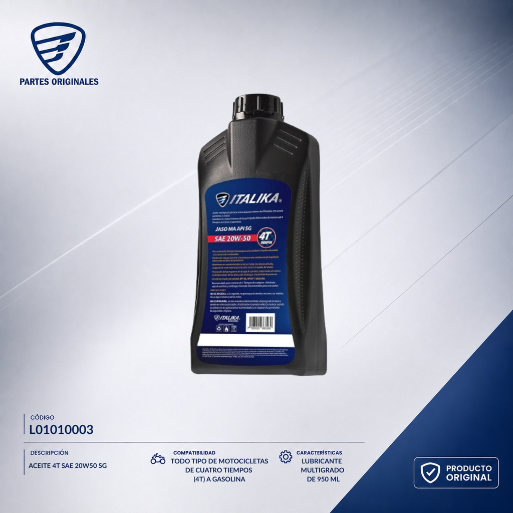 L01010003 MACE001 ACEITE 4T SAE 20W50 SG TODOS