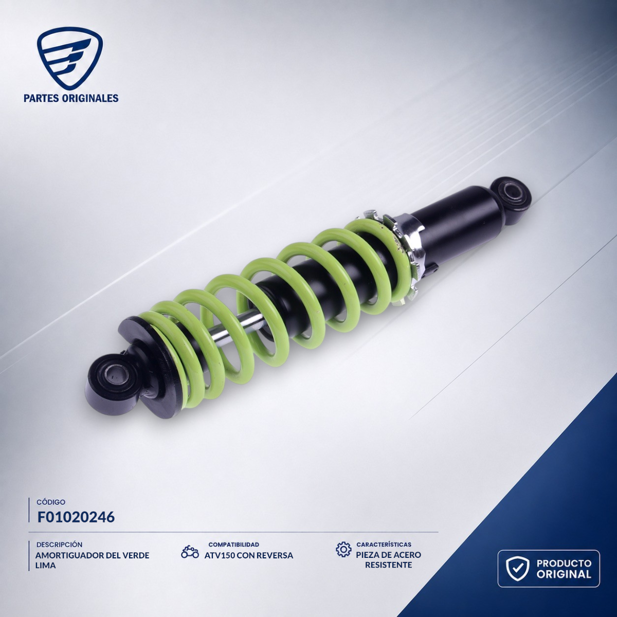 F01020246 SPED190 AMORTIGUADOR DEL VERDE LIMA ATV150 CON REVERSA